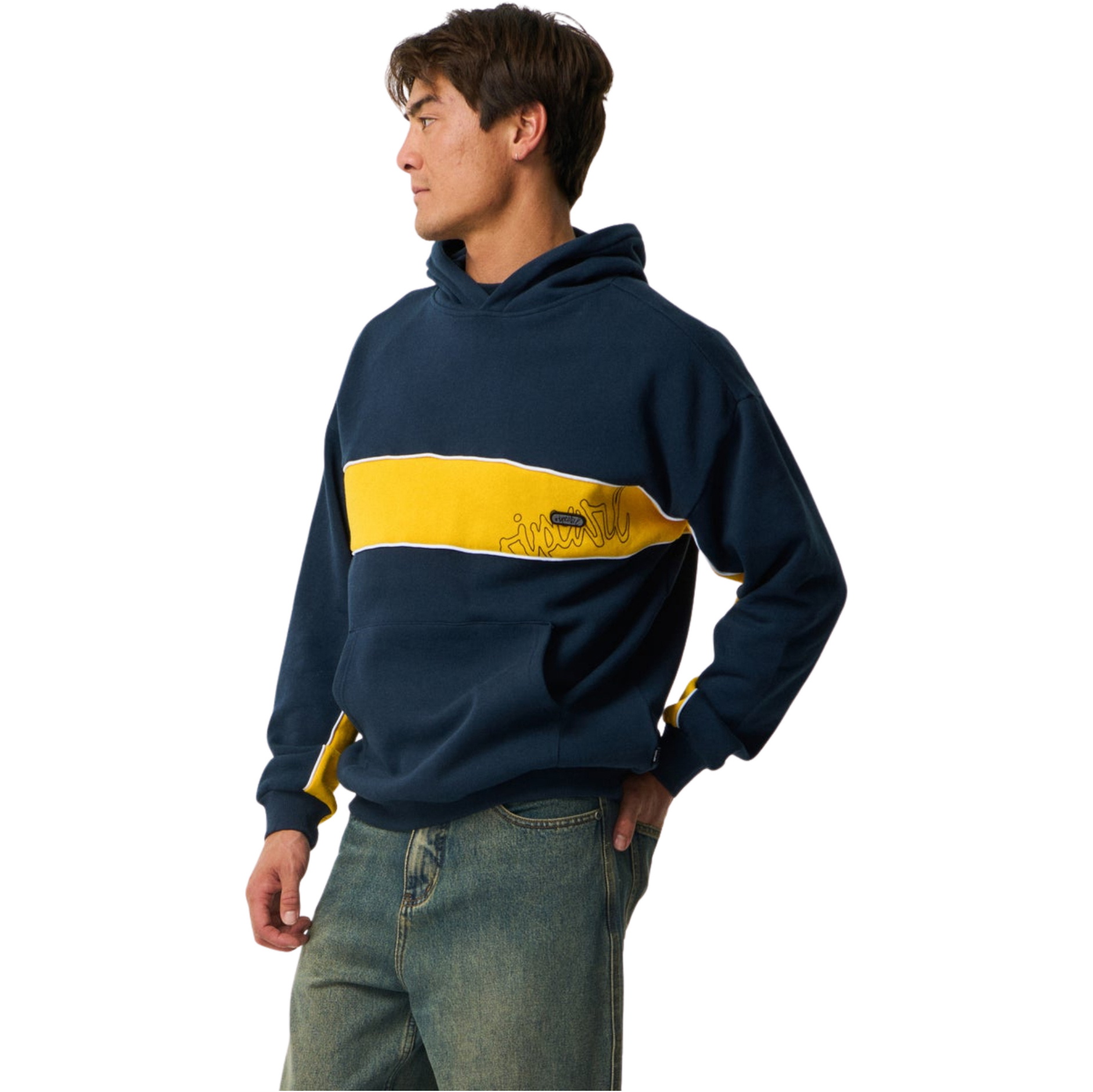 2026 Rip Curl Mens Panel Beater Hoodie 0BIMFL - Dark Navy